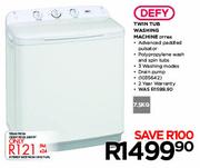 Defy 7.5kg Twin Tub Washing Machine DTT166