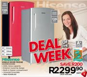 Hisense 150L Single Door Fridge H200RME/H200RRE