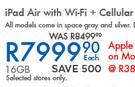 Apple iPad Air With Wi-Fi  + Cellular16GB-Each