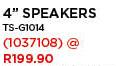 Pioneer 4" Speaker TS G1014
