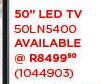 LG 50" LED TV 50LN5400
