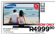 Samsung 43" Plasma TV 43F4000