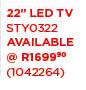 Sansui 22" LED TV STY0322