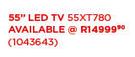 Hisense 55" LED TV 55XT780