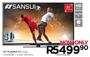 Sansui 51" Plasma TV STY0251