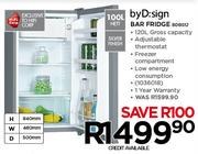 By D: Sign Bar Fridge-100Ltr