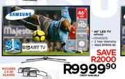 Samsung 46" 3DLED Smart TV 46F6400
