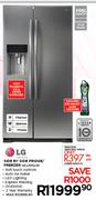 LG 506Ltr Side By Side Fridge/Freezer GR-L207GLOV