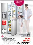 LG 620Ltr Door-In-Door Side By Side Fridge/Freezer GR-J257WSBN