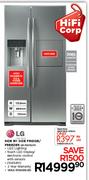 LG 506Ltr Side By Side Fridge/Freezer GR-P207GLYV