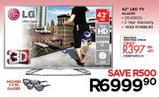 LG 42" 3D LED TV 42LA6130