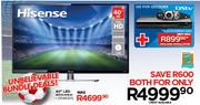 Hisense 40" FHD LED TV 40D33/40K20 Plus DSTV HD PVR Decoder Excluding Installation