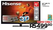 Hisense 40" 3D LED TV 40K366