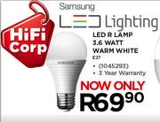 Samsung LED R Lamp 3.6 Watt Warm White E27