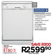 Kelvinator Dishwasher-KD12WW1