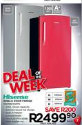 Hisense 150L Nett Single Door Fridge-H200RRE/H20RME Each