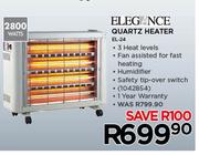 Elegance 2800W Quartz Heater-EL-24