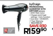 ByD:sign Professional Hairdryer With Diffuser 