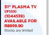Samsung 51" Plasma TV 51F5500