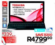 Toshiba 15.6" Notebook C50-On Mofaya My Gig 1