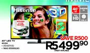 Hisense 40" LED TV-40K366