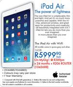 Apple iPad Air With Wi-Fi 16GB-Each