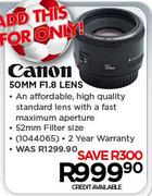 Canon 50mm F1.8 Lens