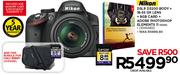 Nikon DSLR D3200 Body+ 18-55 DX Lens+8GB Card+Adobe Photoshop Elements 11