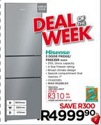 Hisense 3 Door Fridge/Freezer 310EMI