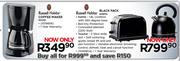 Russell Hobbs Coffee Maker RHCMS+Russell Hobbs Black Pack RHBP55