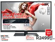 Sinotec 32" LED TV 32VN67D Plus Pioneer DVD Player DV2242