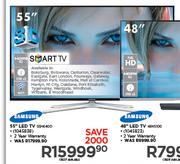 Samsung 55" 3D LED Smart TV 55H6400