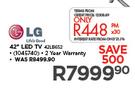 LG 42" LED TV 42LB652