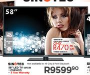 Sinotec 58" LED TV 58FD38