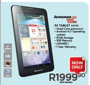 Lenovo 7" 3G Tablet A3000