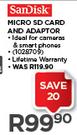 SanDisk 8GB Micro SD Card And Adaptor
