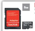 SanDisk 8GB Micro SD Card And Adaptor