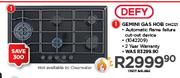 Defy Gemini Gas Hob DHG121