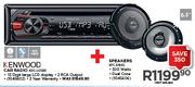 Kenwood Car Radio KDC-U259R + 6.5" Speaker