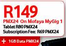 Samsung Galaxy Tab3 Lite(WiFi)SM-T110 Plus Router R206 + Bluetooth Keyboard Cover-On Mofaya MyGig 1