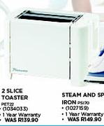 Pineware 2 Slice Toaster PET22