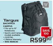 targus campus backpack