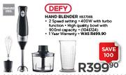 Defy Hand Blender HB370BB