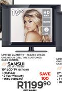 Sansui 19" LCD TV 19STY0419
