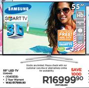 Samsung 55" Smart 3D LED TV 55H6400