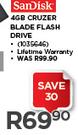 SanDisk 4GB Cruzer Blade Flash Drive