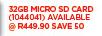 SanDisk 32GB Ultra Android Micro SD Card