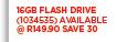 SanDisk 16GB Cruzer Blade Flash Drive