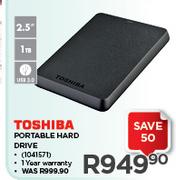 Toshiba 2.5" 1TB Portable Hard Drive