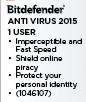 Bitdefender Anti Virus 2015 1 User